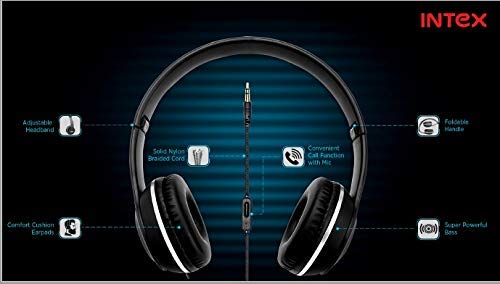 Intex Roar 101 Over-Ear Wired Headphone (Black) Intex Roar 101 Over-Ear Wired Headphone (Black)