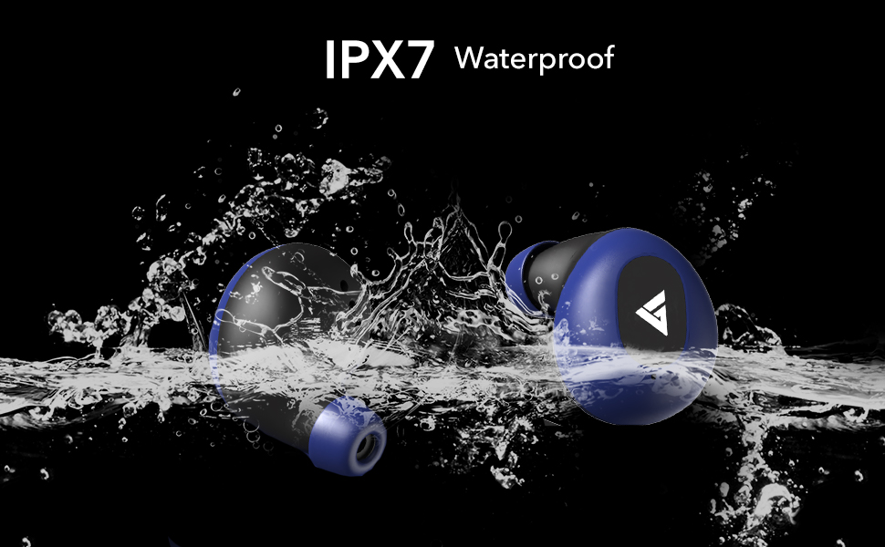 Boult Audio AirBass PowerBuds True Wireless Earbuds IPX7 Waterproof Resistance